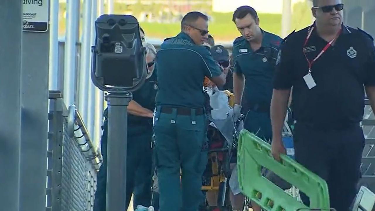 The woman was rushed to hospital in a critical condition. Picture: 9 News.