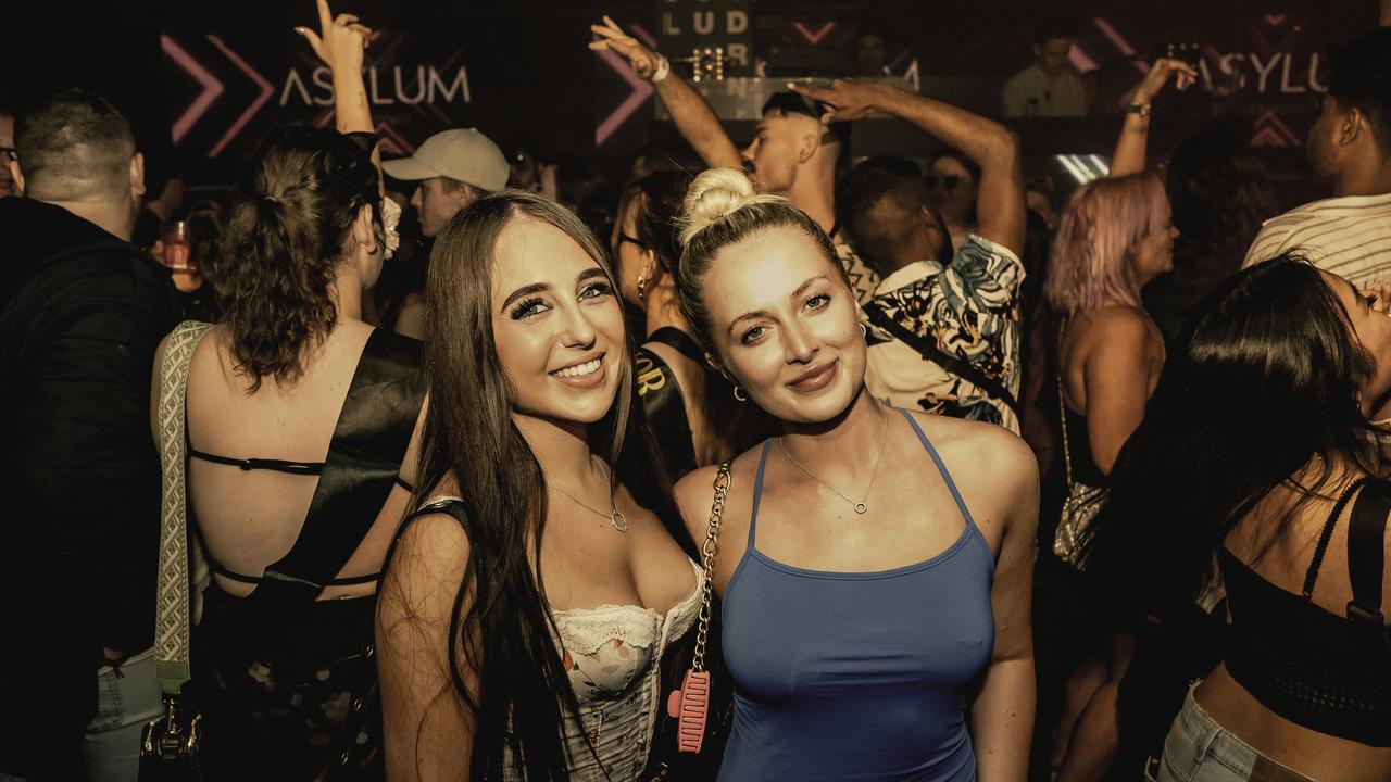 Ella Beninson-Moult and Jess Harris at Asylum Nightclub. PIcture Jayden Guarnaccia