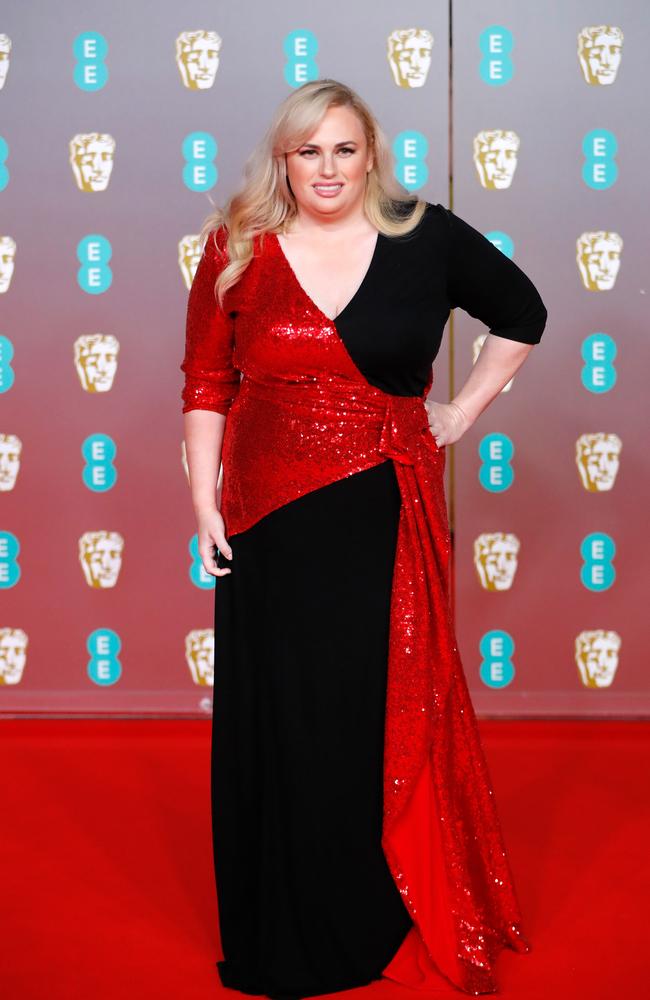 Rebel Wilson says the black in her outfit was for a funeral she went to for the box office flop, Cats. Picture: AFP