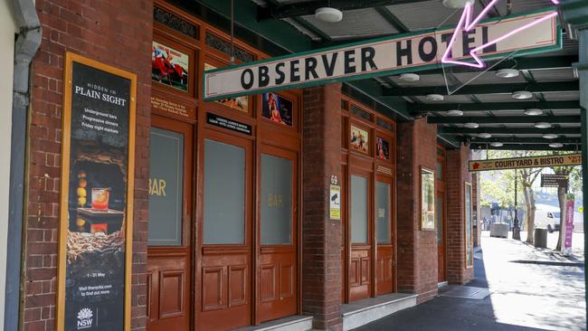 The Observer Hotel at The Rocks stands empty. Picture: Ryan Osland