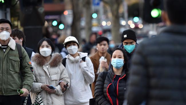 Australians are ‘strongly recommended’ to wear a face mask, but the government has stopped short of reintroducing mask mandates. Picture: NCA NewsWire / Nicki Connolly