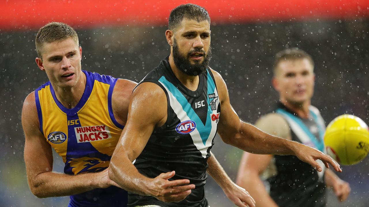 Port Adelaide star Paddy Ryder has been the victim of racial vilification on social media. (Photo by Will Russell/AFL Photos/Getty Images)