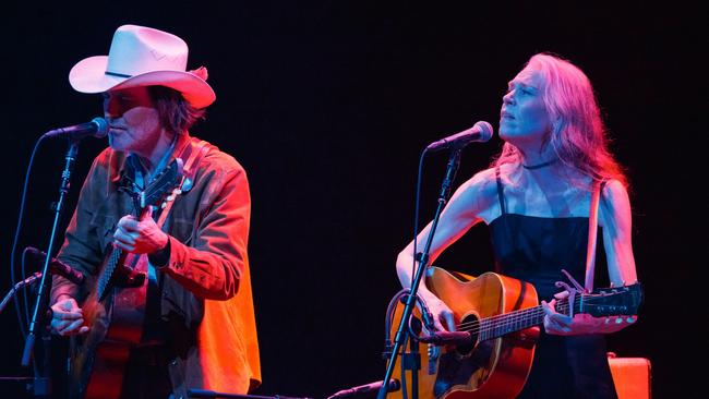 Gillian Welch and Dave Rawlings in concert at Sydney Opera House. Picture: Daniel Boud