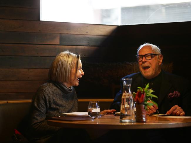 Leo Schofield and Margaret Fink at Firedoor, Surry Hills. Picture: Craig Wilson