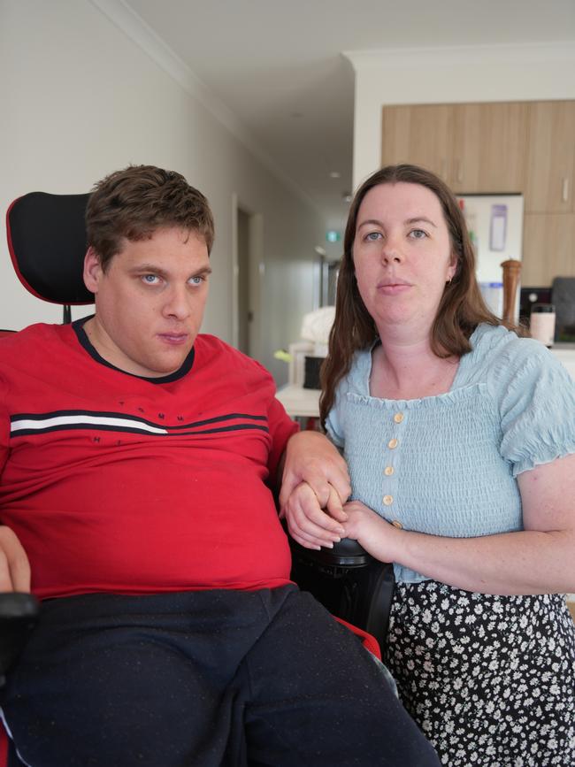 Highfields resident and NDIS participant Nathan Slachter is facing the prospect of having to spend time in hospital if he can't secure extra respite support when his wife Kerry-Anne gives birth to their child in three months.