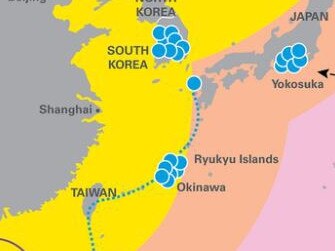 Chinese missiles can now reach as far as the US territory and military base in Guam. Picture: US Studies Centre