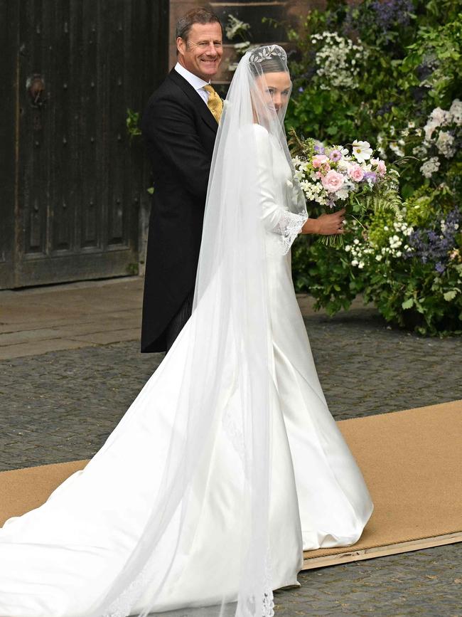 She entered the church at midday BST. Picture: Oli Scarff/AFP