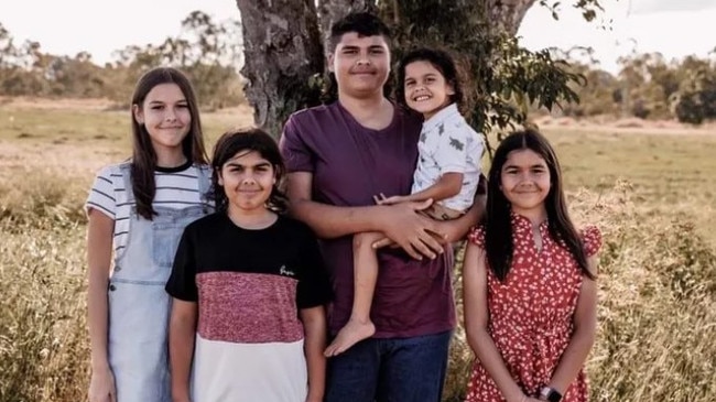 Queensland teenager Corrine Lee-Cheu (left) took her own life in September 2023 leaving behind her loving and heartbroken family. Corrine Lee-Cheu pictured with siblings Tristin, Damian, Liam and Sienna. Photo: Denim &amp; Lace Photography.