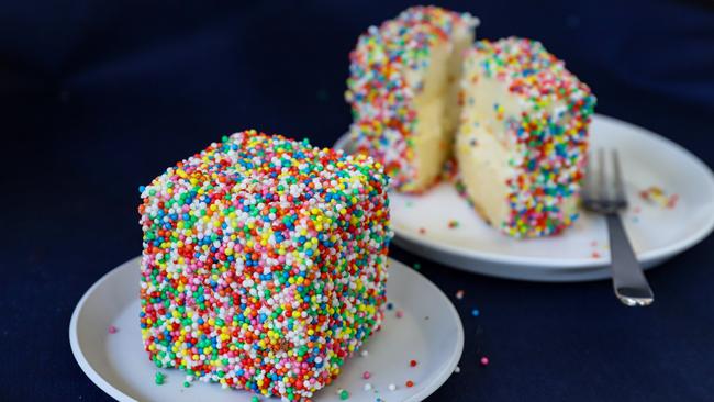 The Fairy Bread lamingtons. Picture: Jenifer Jagielski