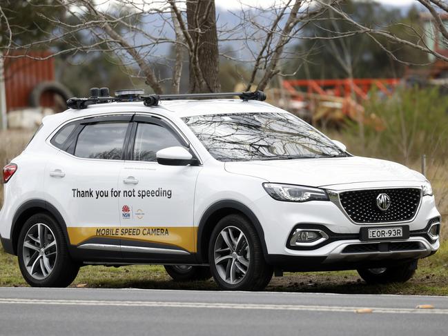 A new record number of fines were issued in August from mobile speed cameras for low-ramnge speeding despite the lockdown. Picture: Jonathan Ng