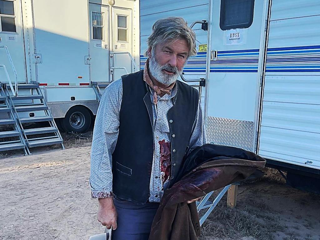 Alec Baldwin on the set of Rust in Santa Fe, New Mexico. Picture: Instagram