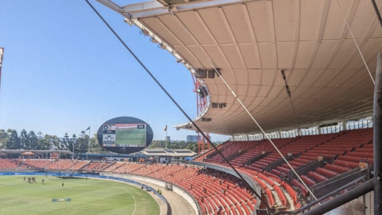 Giants Stadium looked pretty empty for the round 1 clash with Adelaide.