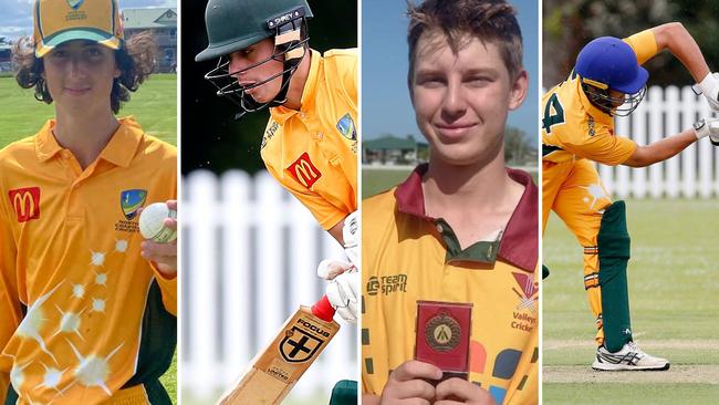 The best country cricketers from the 2023/24 Bradman Cup are readying to show up their city rivals from the AW Green Shield comp this Sunday. Pictured is Cudgen's Harry Kershler, Dorrigo's Taylor Gilbert and Jamison Dawes, and Lismore's Kai Dalli.