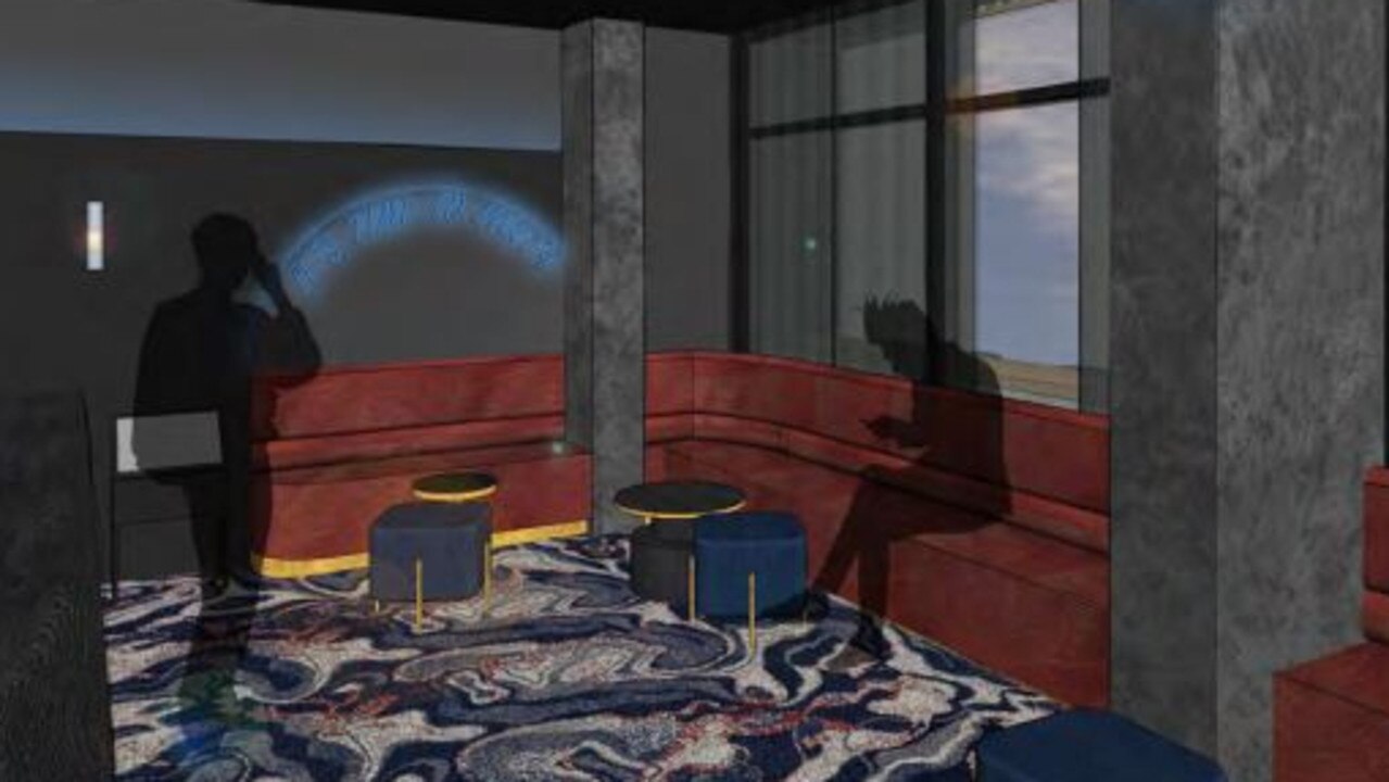 The private lounge perspective for the planned Hibiki Bar and Karaoke. Picture: Supplied