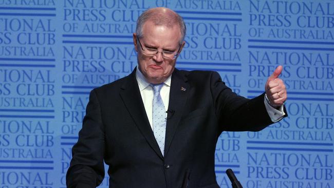 Treasurer's Scott Morrison Press Club address at Parliament House in Canberra. Picture Gary Ramage