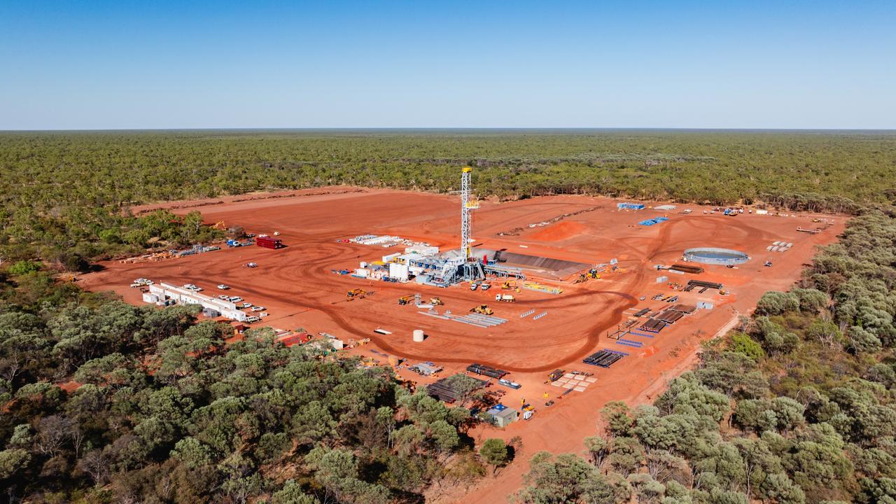 An exploration works in the Beetaloo basin. Picture: Tamboran Resources