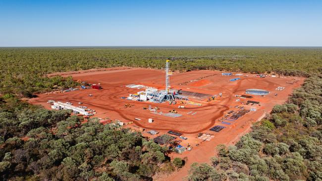 An exploration works in the Beetaloo basin. Picture: Tamboran Resources