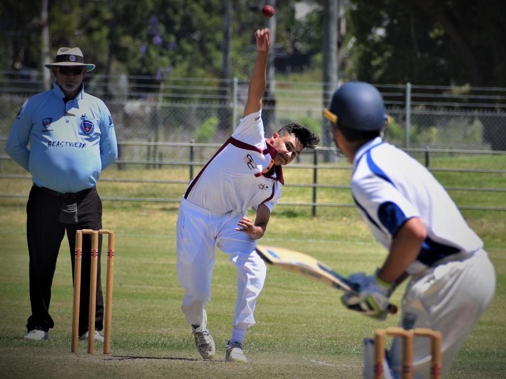 Matt Dalton bowling in his senior representative debut for Clarence River in the North Coast Cricket Council North Coast Premier League One-Day clash against Harwood at McKittrick Park on Sunday, 15th November, 2020. Photo Bill North / The Daily Examiner