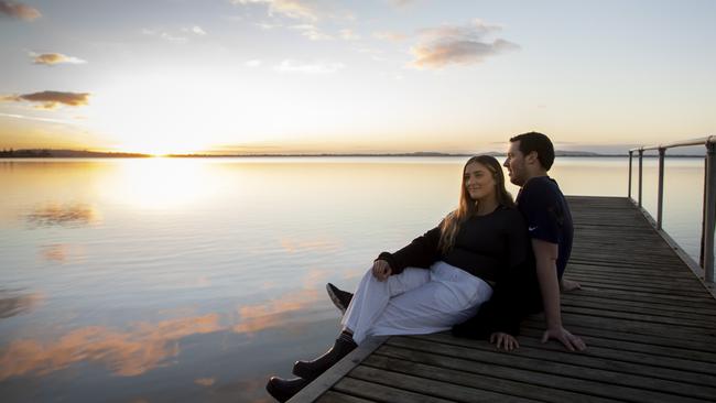Sarah Collins and her partner Max Bannan moved to Colac from Melbourne in February. Picture: Arsineh Houspian
