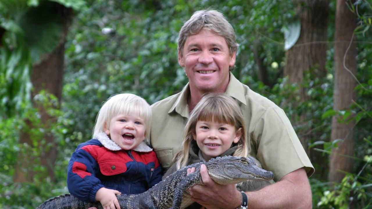 Steve Irwin, who passed away 13 years ago today, with son Robert and daughter Bindi.