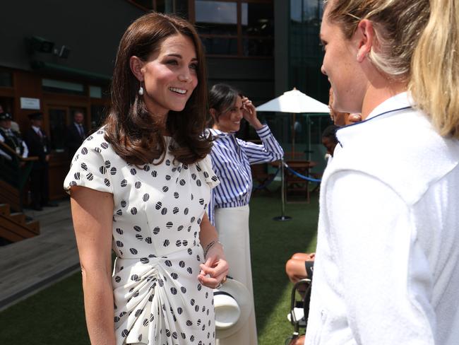 Catherine, Duchess of Cambridge and Meghan, Duchess of Sussex met with junior players. (Picture Jonathan Brady - WPA Pool/Getty Images.