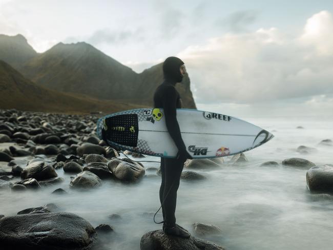 Australian surfer surfer Mick Fanning appears in an incredible new photoshoot with Redbull and Oslo based photographer Emil Sollie. Picture: Emil Sollie