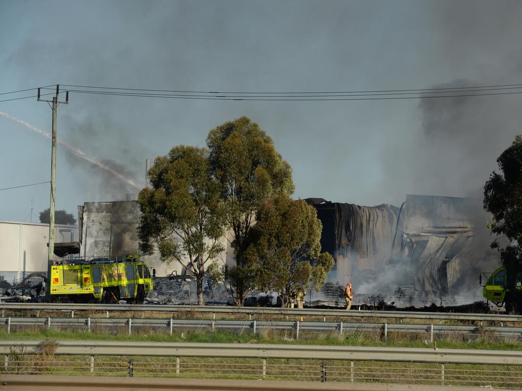 Kerosene, fuel, methylated spirits, paint thinners and ethanol were believed to be part of the toxic cocktail which exploded in Derrimut. Picture: NewsWire / Andrew Henshaw