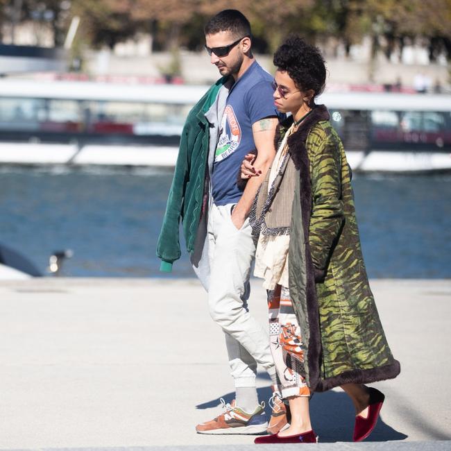 Shia LaBeouf and FKA Twigs, September 2018. Photo: Getty.