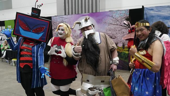 OZ Comic-Con Gallery. OZ comic at Melbourne Exhibition and Convention Centre. Jordan, Jaslyn, Austin and Tea . Picture: Valeriu Campan
