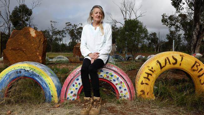 Donna Synnerdahl fell down a mine shaft 14-years-ago and has been in agony ever since. Picture: Jonathan Ng