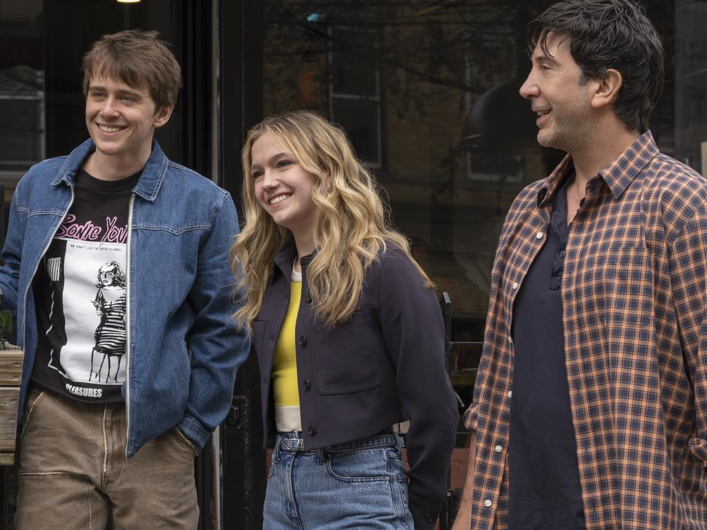 Sam McCarthy, Jayden Bartel and David Schwimmer in Goosebumps: The Vanishing.