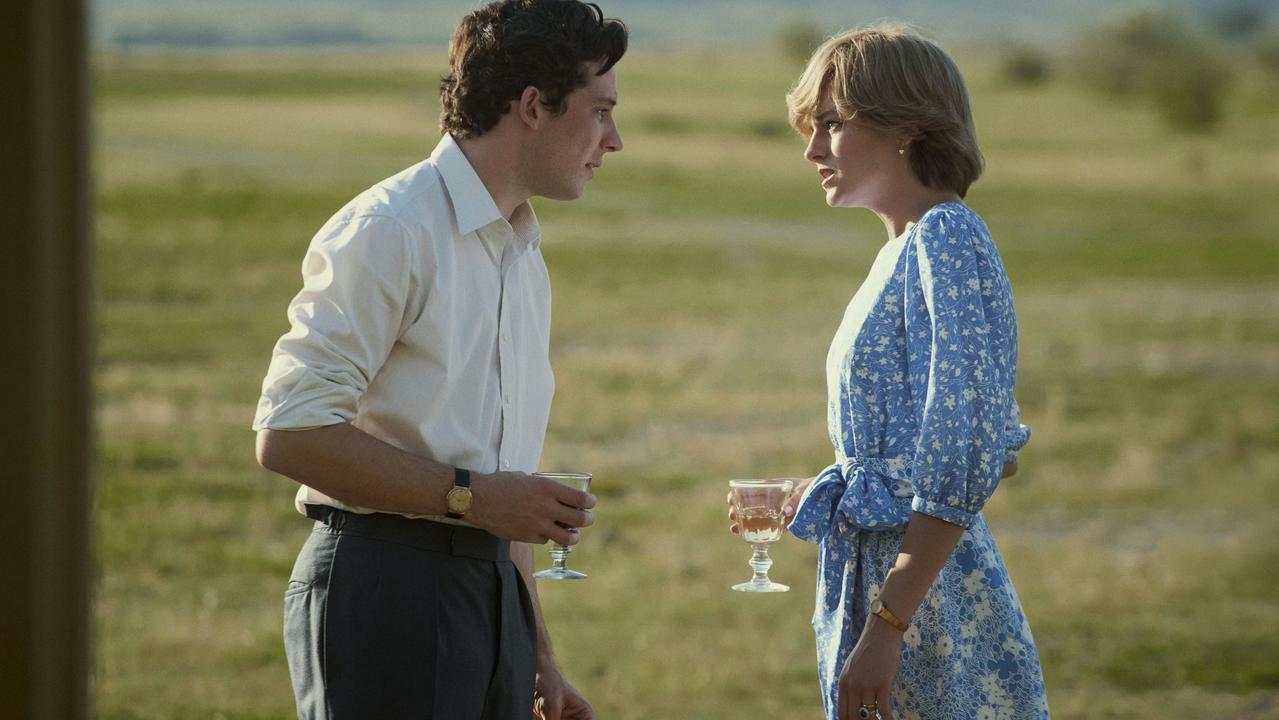 Prince Charles (Josh O’Connor) and Princess Diana (Emma Corrin) in season 4 of The Crown. Picture: Netflix