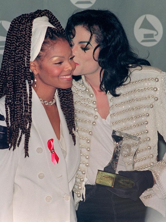 Janet and her late brother Michael in 1993. Picture: AFP