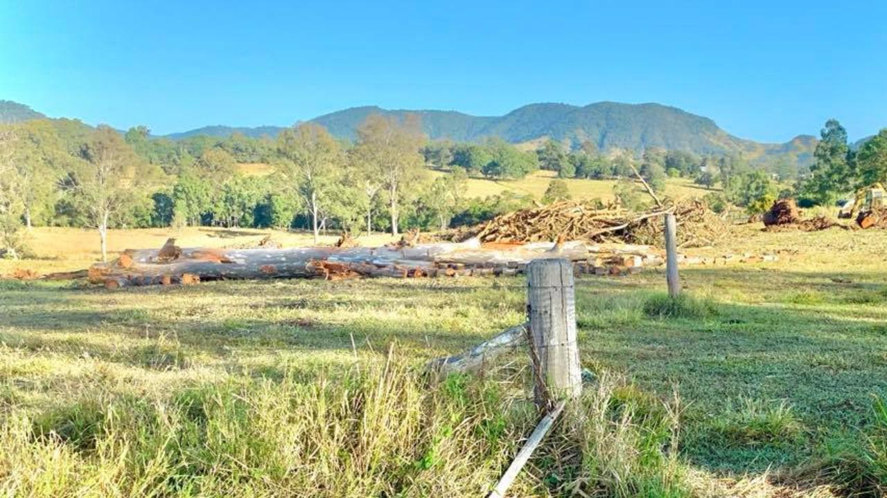 Land recently been cleared at Pie Creek. The property in question has been granted development approval by the council for a subdivision.