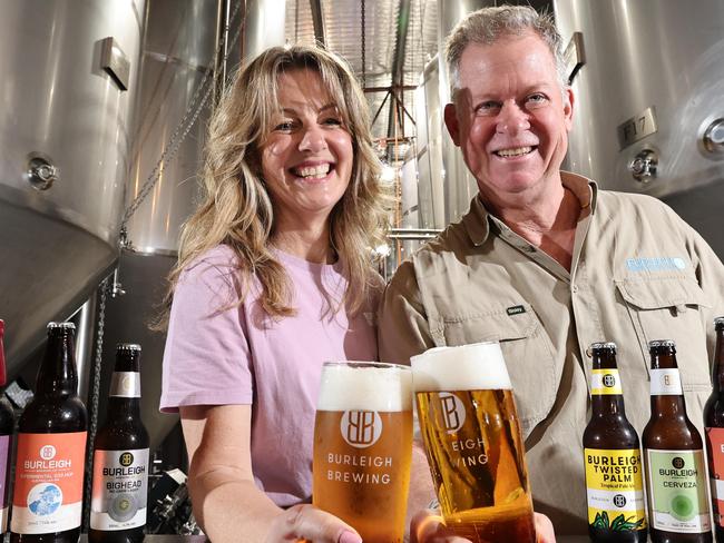 Burleigh Brewing is celebrating its birthday and owners Peta and Brennan Fielding are announcing its 18th birthday bash. Picture Glenn Hampson