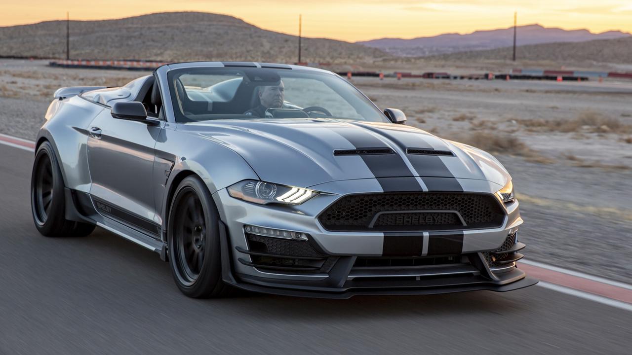 The Ford Shelby Mustang Super Snake comes as a coupe or a two-seater speedster.