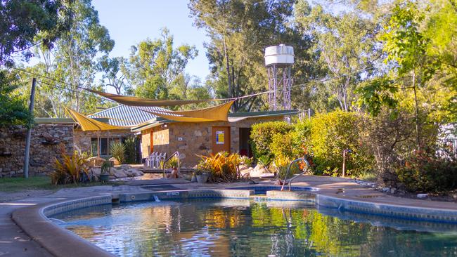 Innot Hot Springs Leisure and Camping Park, on 2ha, and the Hot Springs Hotel, with a bar, restaurant, five rooms and a manager’s residence, has hit the market and is expected to fetch more than $3m. Picture: supplied.