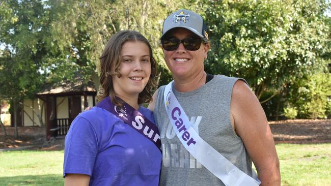 Charlotte and Kushla Phillips at the 2021 Ipswich Relay for Life. Picture: Jessica Baker / The Queensland Times