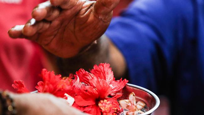 Part of the ceremony at Barathiye Mandir Temple. Picture: Carmela Roche