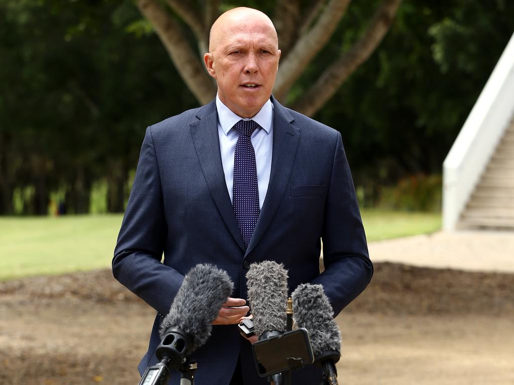 Opposition Leader Peter Dutton says Labor needs to rein in its negative rhetoric on the economy. Picture: NewsWire / David Clark