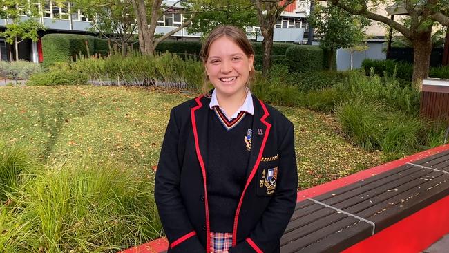 Ballarat Clarendon College Year 12 student Claudia Lopez O’Donnell.