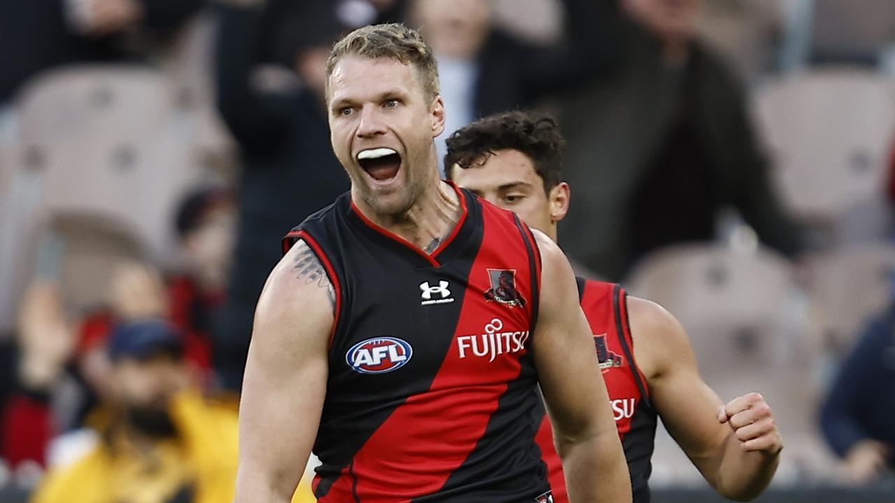 Jake Stringer and the Bombers have been handed an early Christmas present with the 2023 fixture. Picture: NCA NewsWire / Nicki Connolly