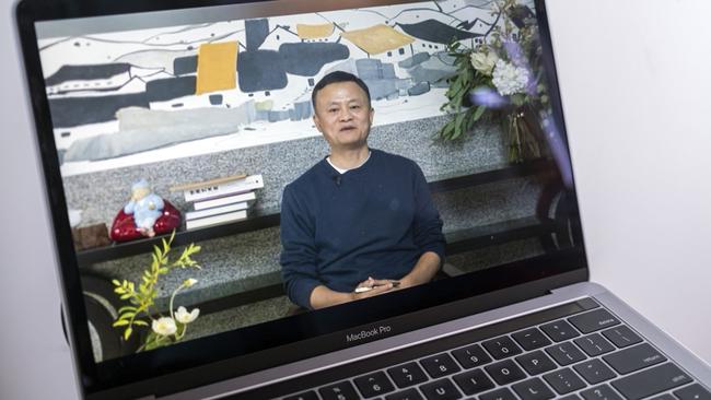 Jack Ma’s so-called ‘hostage video’ filmed by the Communist Party and released three months after he was last seen in public. Picture: Bloomberg