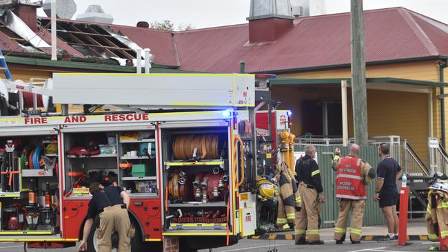 Fire at Porters Plainland Hotel Tuesday December 8.