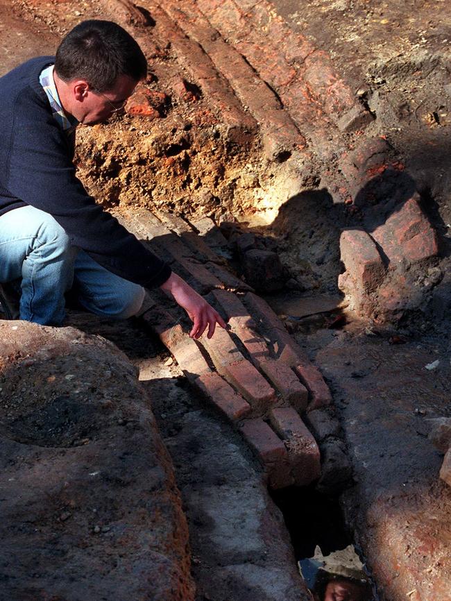 The second section of the excavated convict road and drains. Picture: Jeff Darmanin