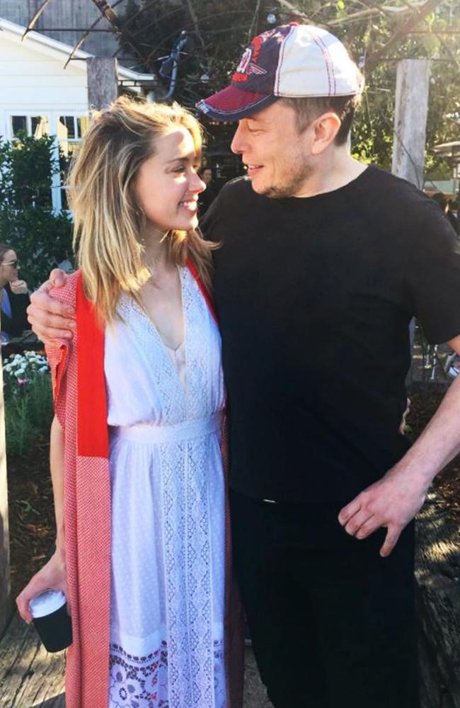 Amber Heard and Elon Musk at the Paddock Bakery on the Gold Coast July 23, 2017.