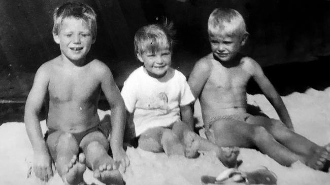 Cheryl Grimmer (centre) with her brothers Paul (left) and Stephen.