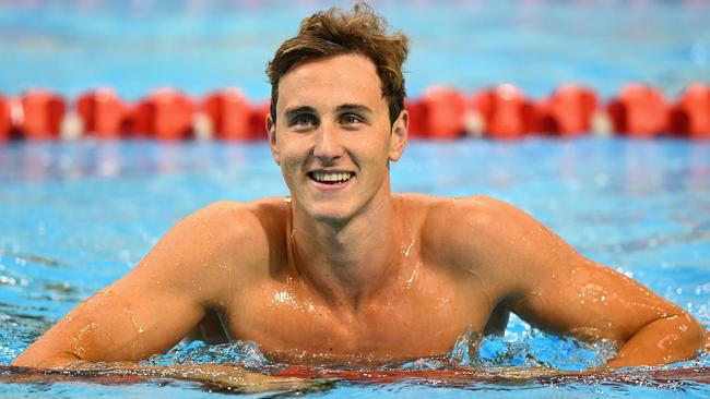 ADELAIDE, AUSTRALIA - APRIL 13: Cameron McEvoy of Australia celebrates winning the Men's 50 Metre Freestyle during day seven of the 2016 Australian Swimming Championships at the South Australia Leisure & Aquatic Centre on April 13, 2016 in Adelaide, Australia. (Photo by Quinn Rooney/Getty Images)