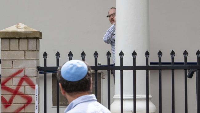 Newtown Synagogue was targeted recently. Picture: NewsWire/Simon Bullard