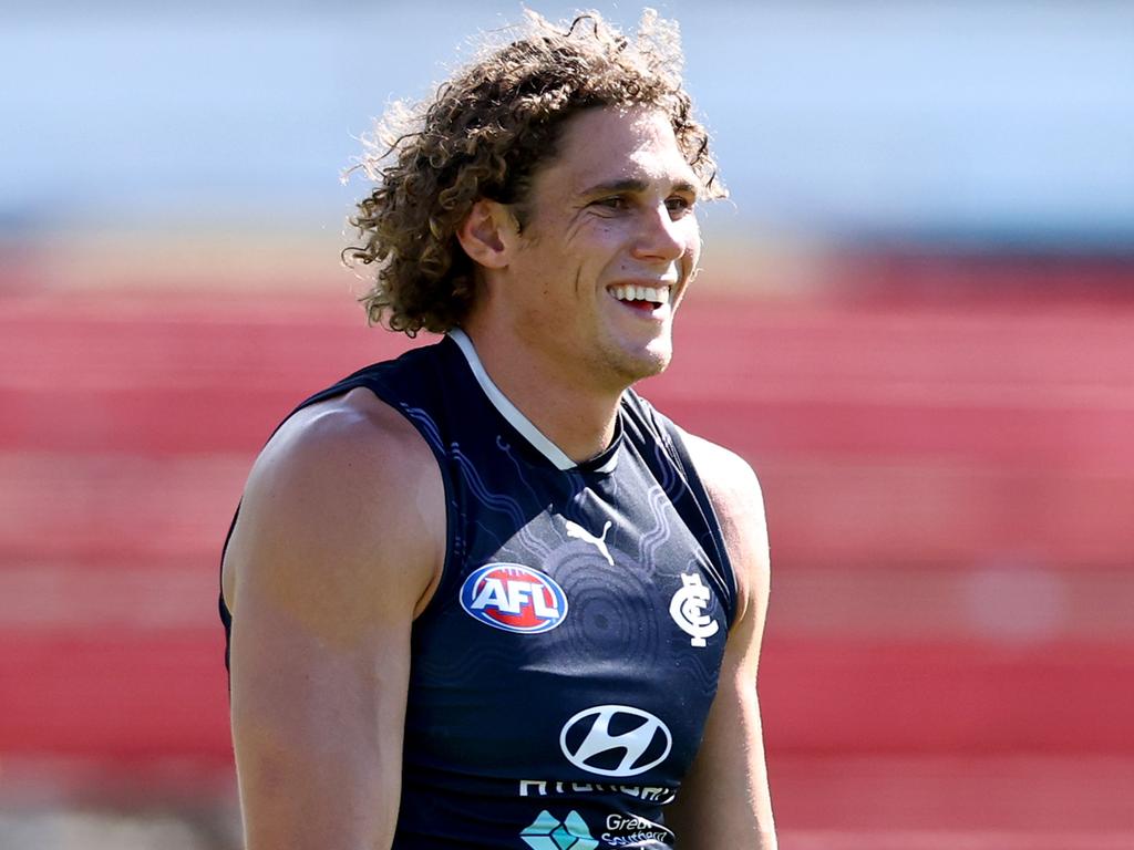 Charlie Curnow will be a much-needed return to the Blues on Thursday. Picture: Josh Chadwick/Getty Images